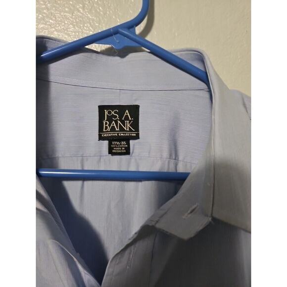 Jos A Bank Men's Executive Collection Light Blue Cotton Dress Shirt 17.5 x 35 - Picture 2 of 5